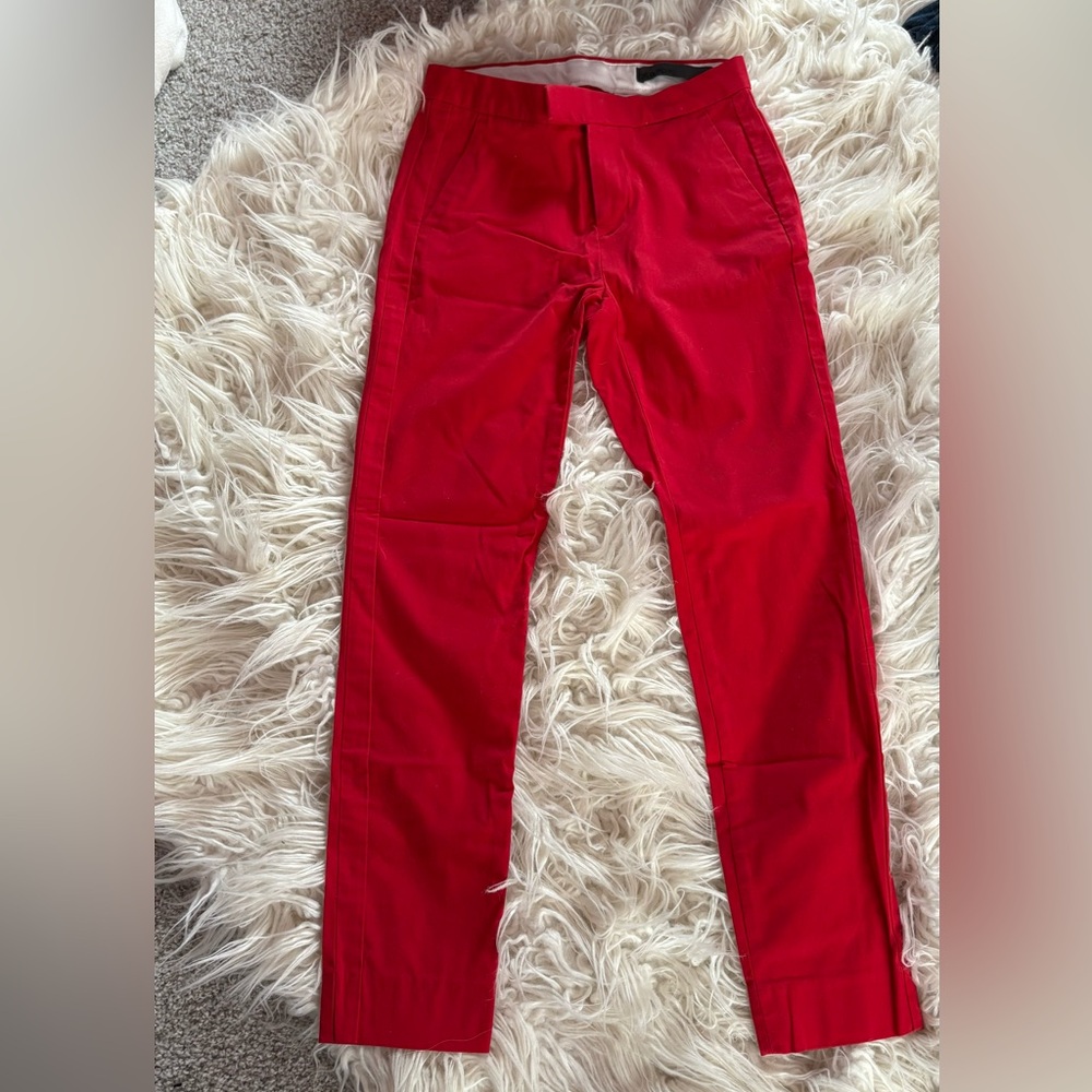 G/FORE Women's Red Perfect Fit Stretch 5-Pocket Golf Trousers Size 0